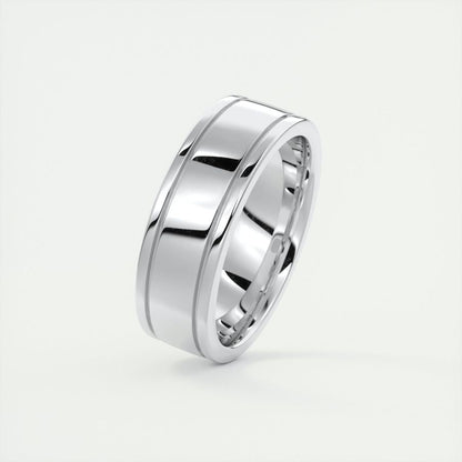 High-Polish Finish Classic Men's Band - farrellouise