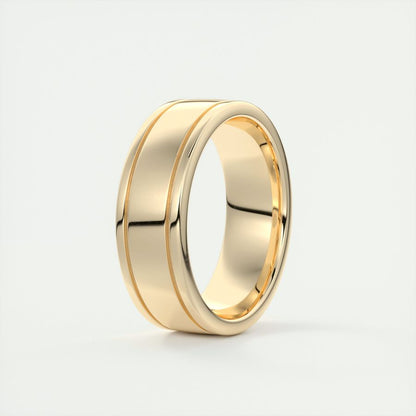 High-Polish Finish Classic Men's Band - farrellouise