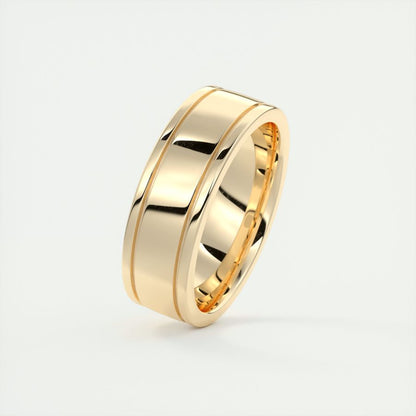 High-Polish Finish Classic Men's Band - farrellouise
