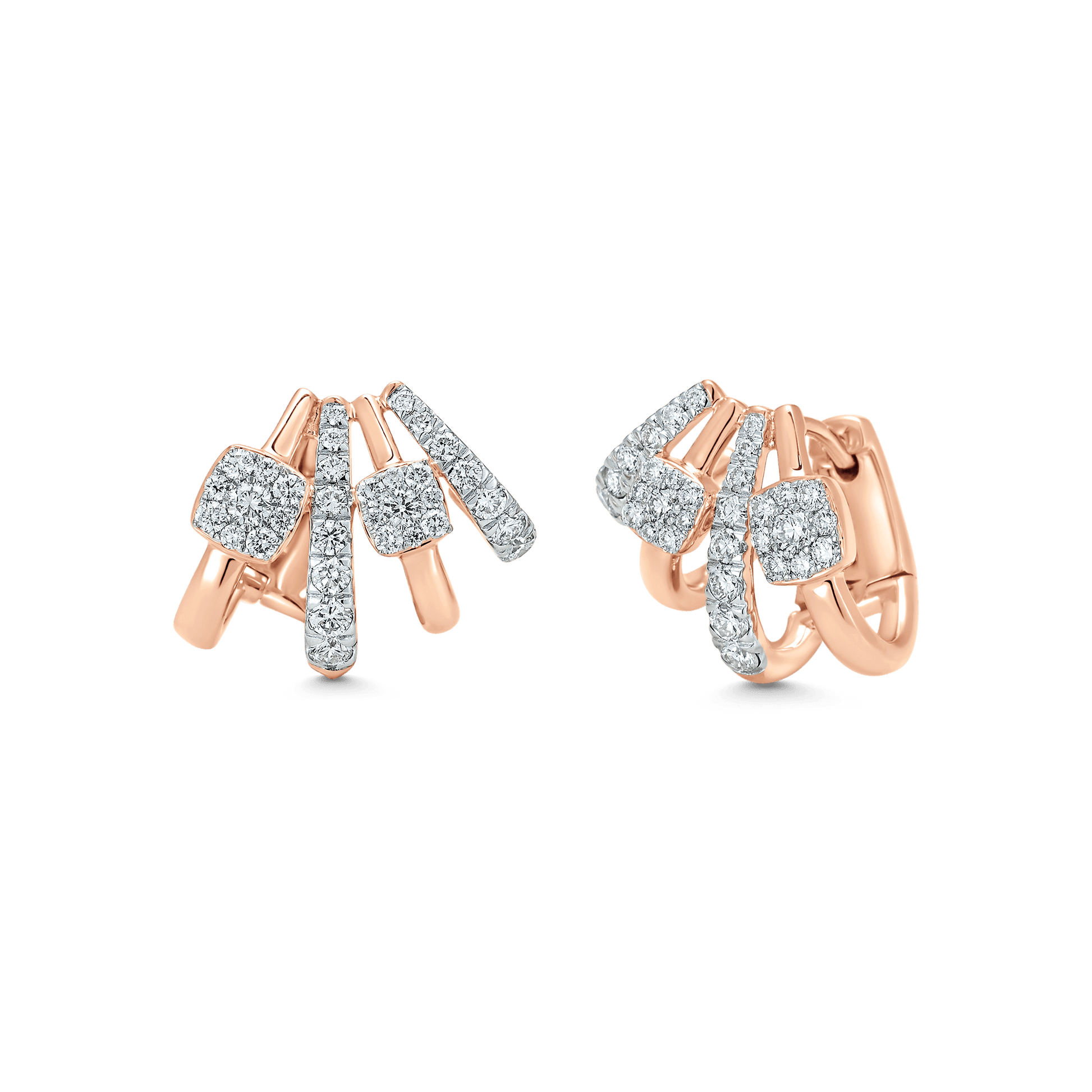 0.98 TCW Round Moissanite Diamond Ear Cuff Earrings - farrellouise