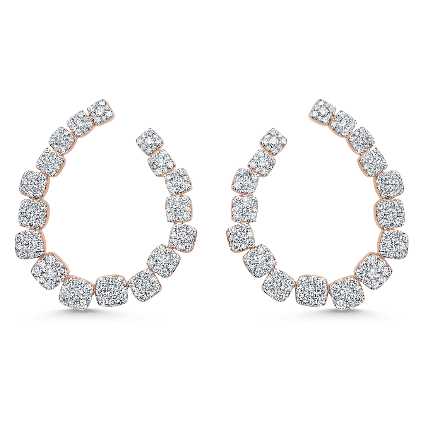 3.81 TCW Round Moissanite Diamond Hoop Earrings - farrellouise