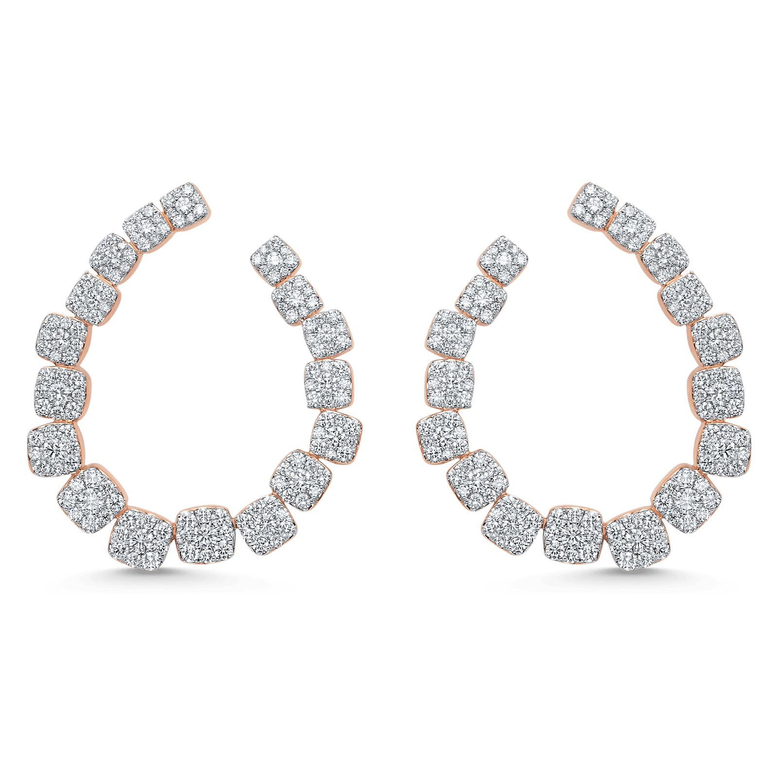 3.81 TCW Round Moissanite Diamond Hoop Earrings - farrellouise