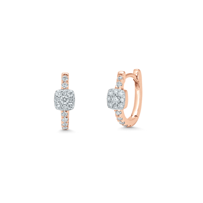 0.33 TCW Round Moissanite Diamond Huggie Earrings - farrellouise
