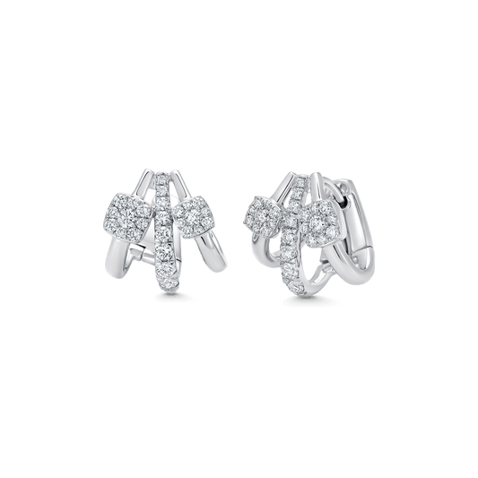 0.75 TCW Round Moissanite Diamond Ear Cuff Earrings - farrellouise