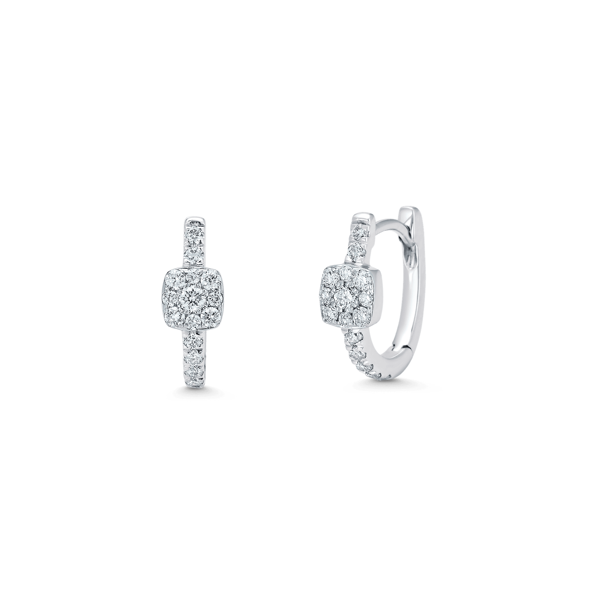 0.33 TCW Round Moissanite Diamond Huggie Earrings - farrellouise