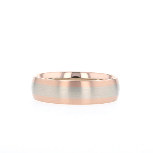 Classic Satin-Finish Rose Gold Men's Band - farrellouise