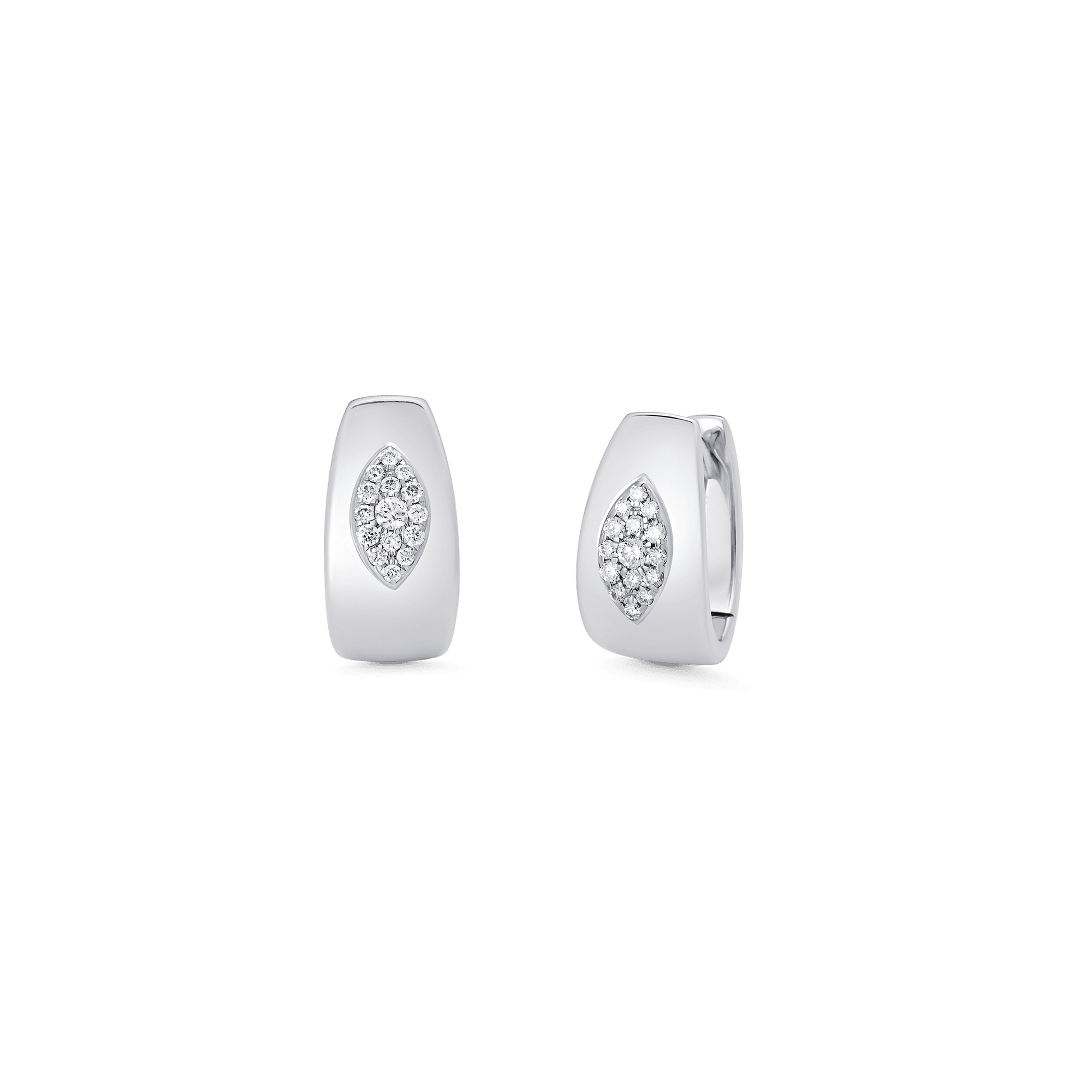 0.16 TCW Round Moissanite Diamond Huggie Earrings - farrellouise