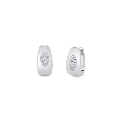 0.16 TCW Round Moissanite Diamond Huggie Earrings - farrellouise