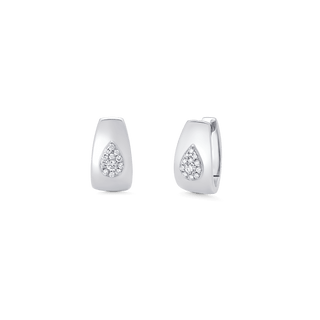 0.14 TCW Round Moissanite Diamond Huggie Earrings - farrellouise