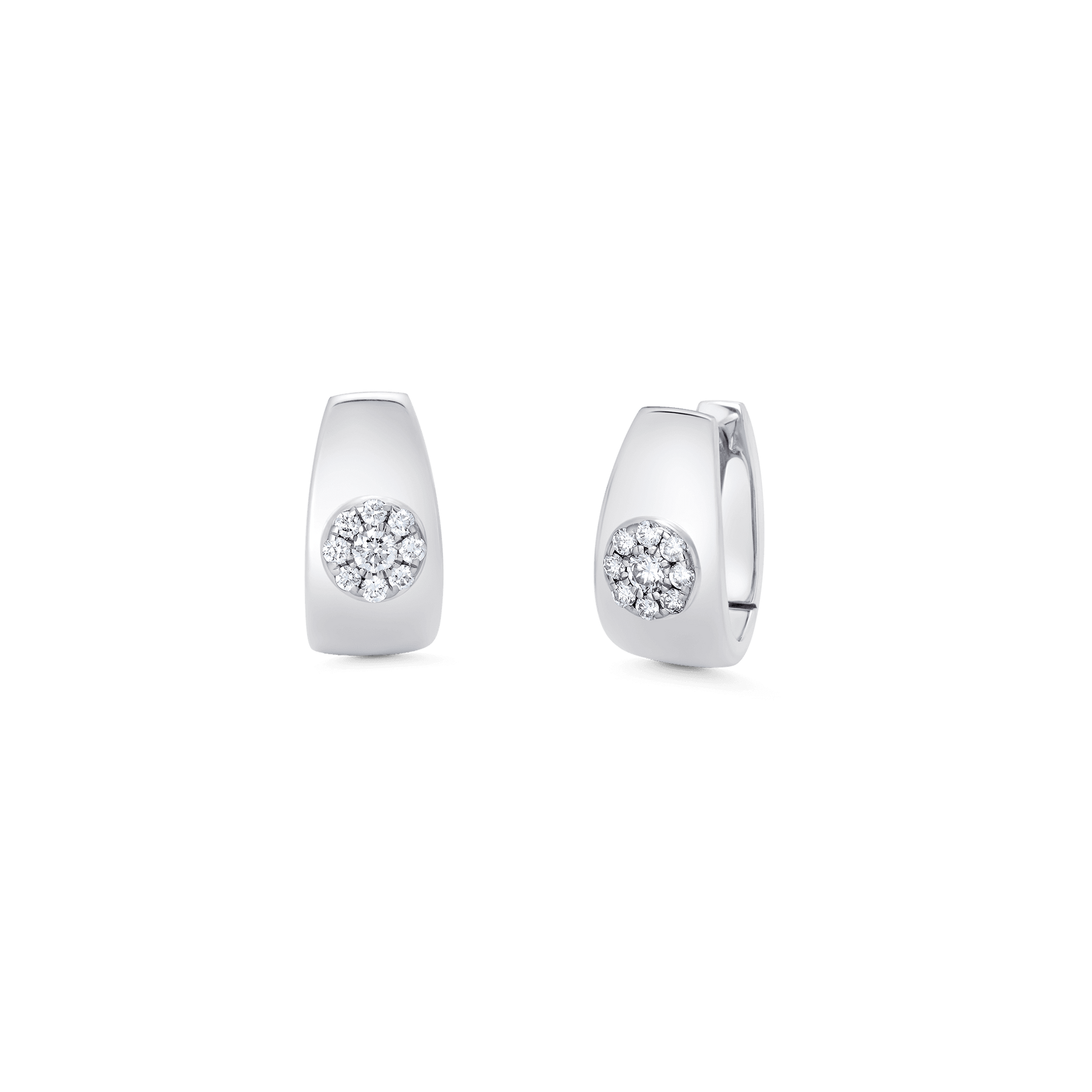 0.23 TCW Round Moissanite Diamond Huggie Earrings - farrellouise