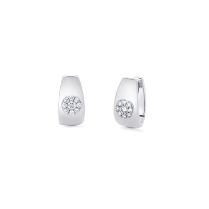0.23 TCW Round Moissanite Diamond Huggie Earrings - farrellouise