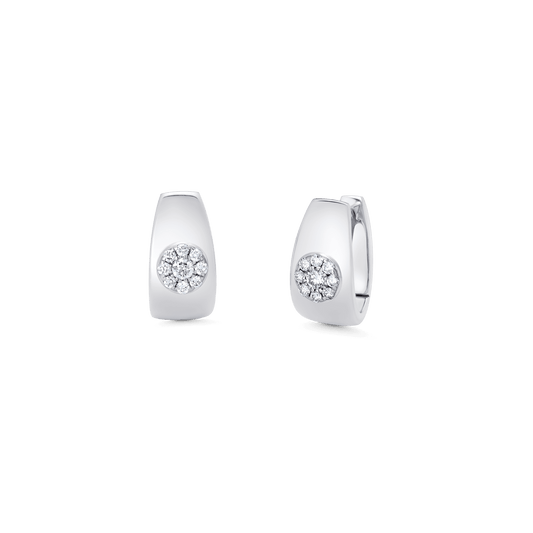 0.23 TCW Round Moissanite Diamond Huggie Earrings - farrellouise