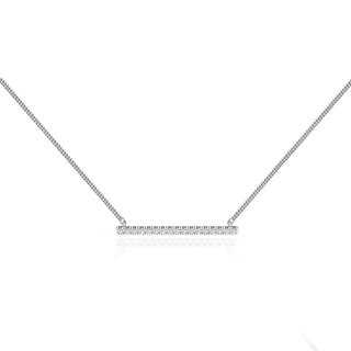 0.20 TCW Round Moissanite Diamond Bar Style Necklace - farrellouise