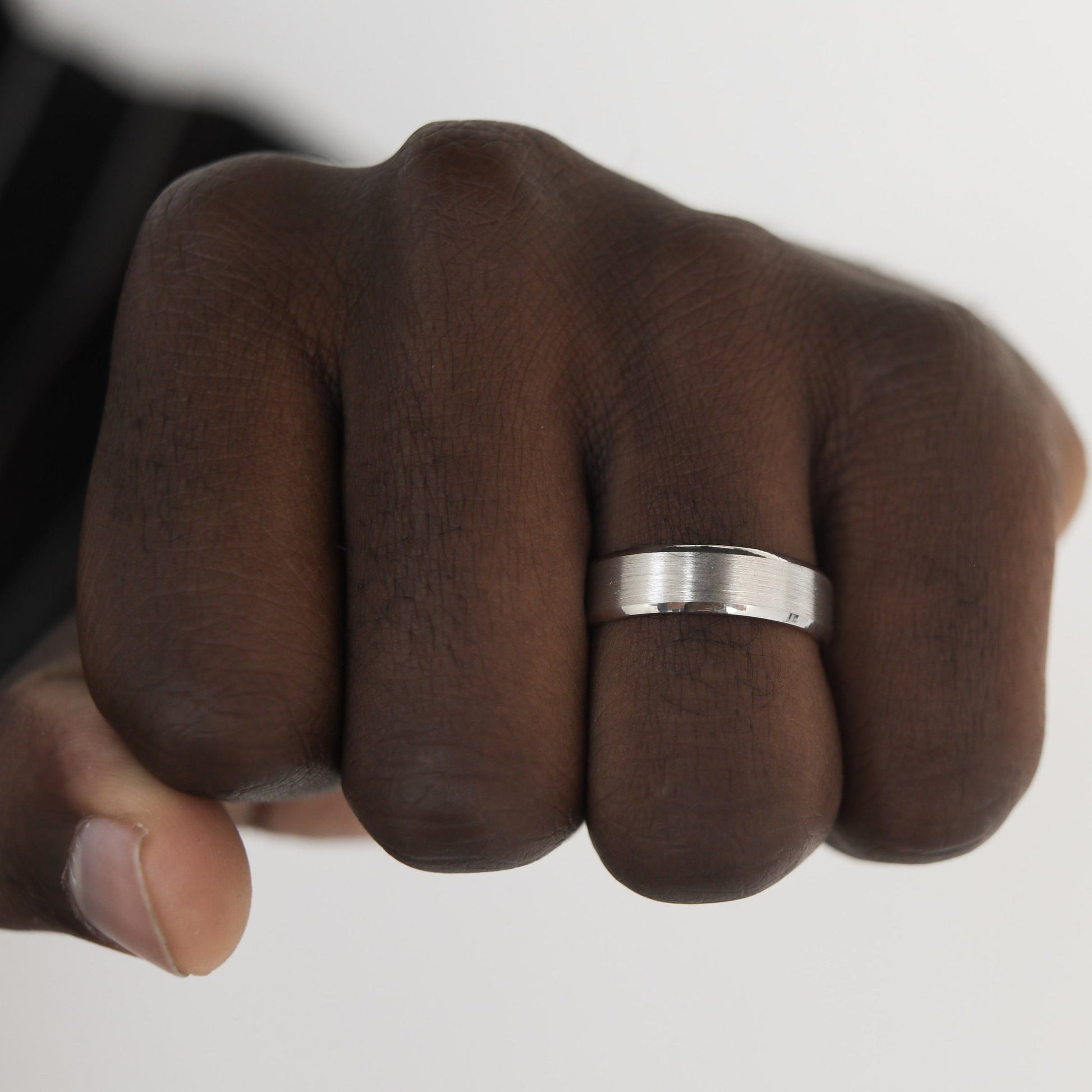 Satin-Finish Regular Yellow Gold Men's Band - farrellouise