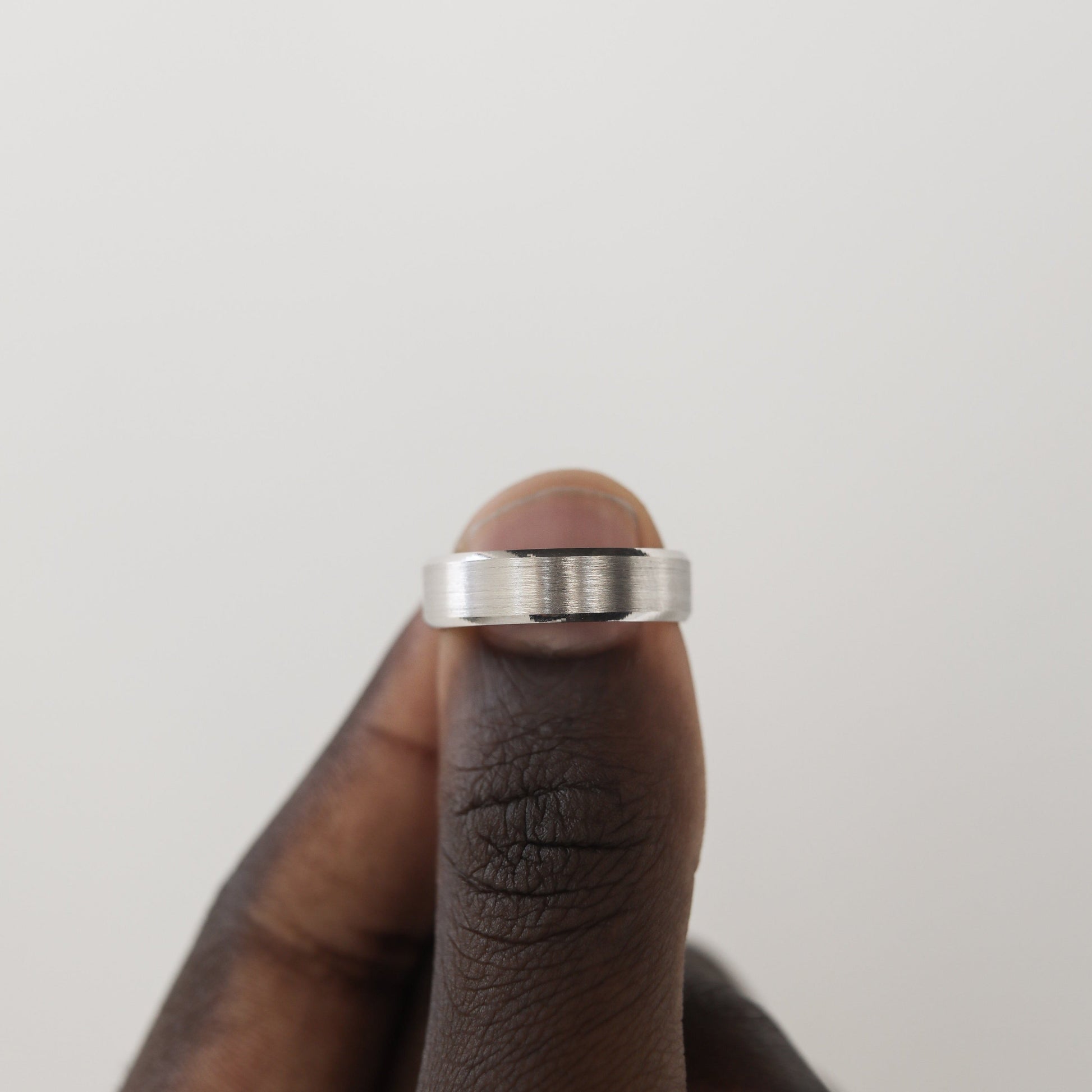 Satin-Finish Regular Yellow Gold Men's Band - farrellouise