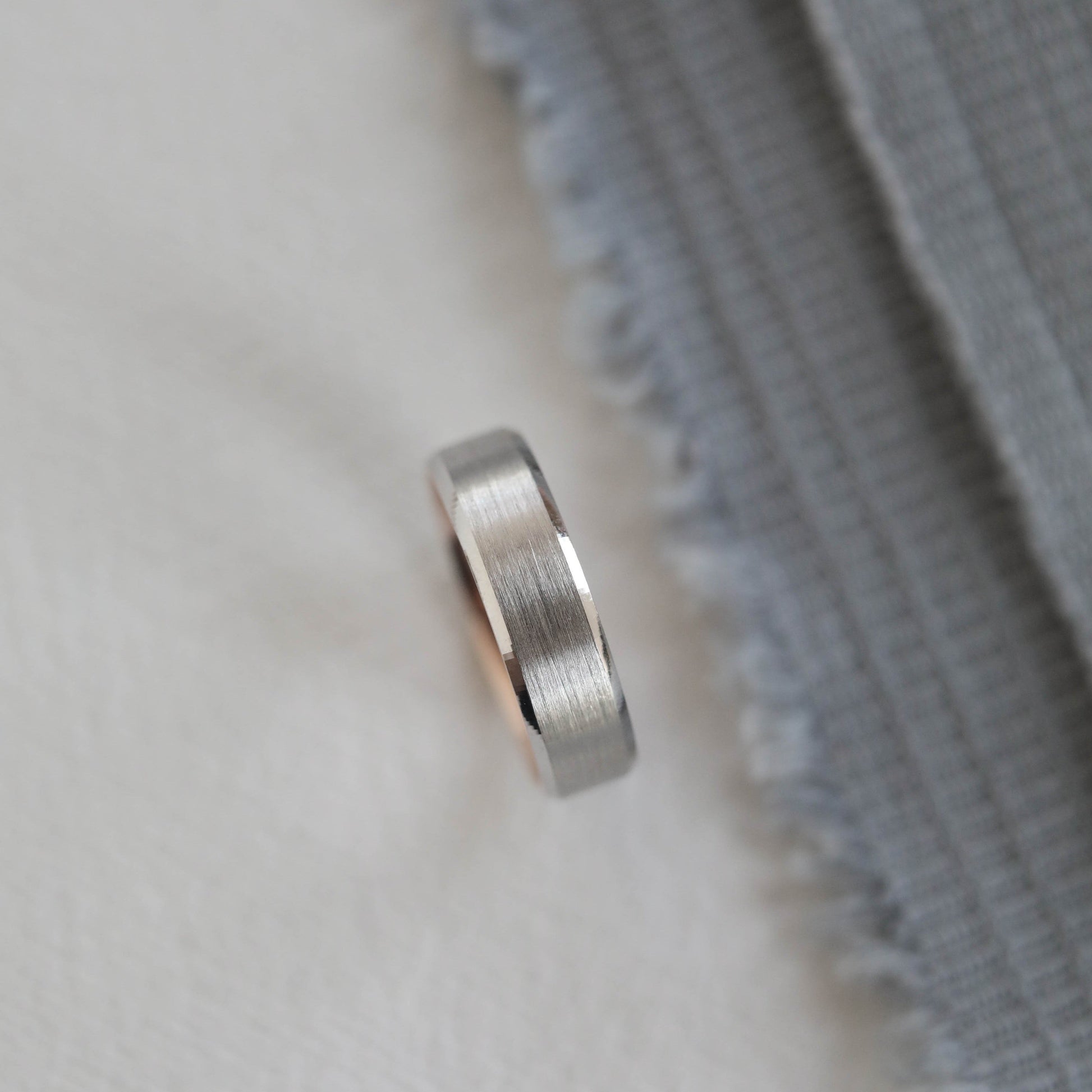 Satin-Finish Regular Yellow Gold Men's Band - farrellouise