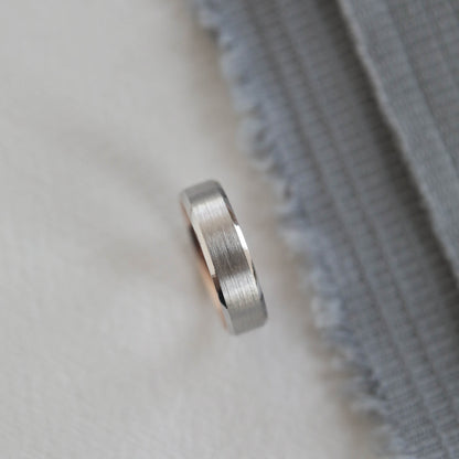 Satin-Finish Regular Yellow Gold Men's Band - farrellouise
