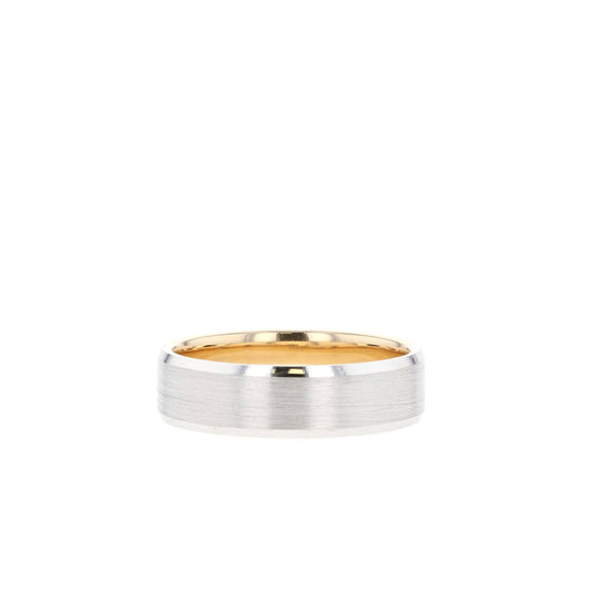 Satin-Finish Regular Yellow Gold Men's Band - farrellouise
