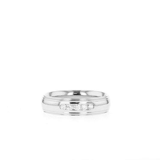 Stone Setting High Polish Finish Men's Band - farrellouise