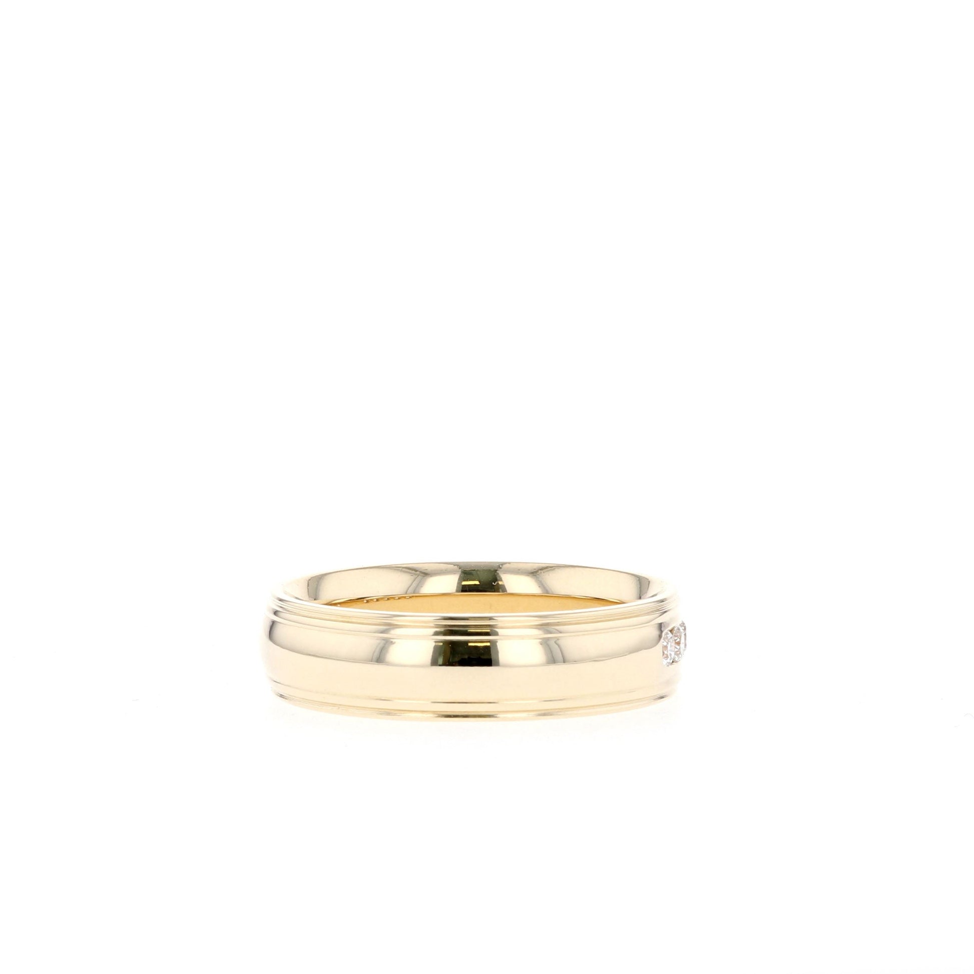 Stone Setting High Polish Finish Men's Band - farrellouise