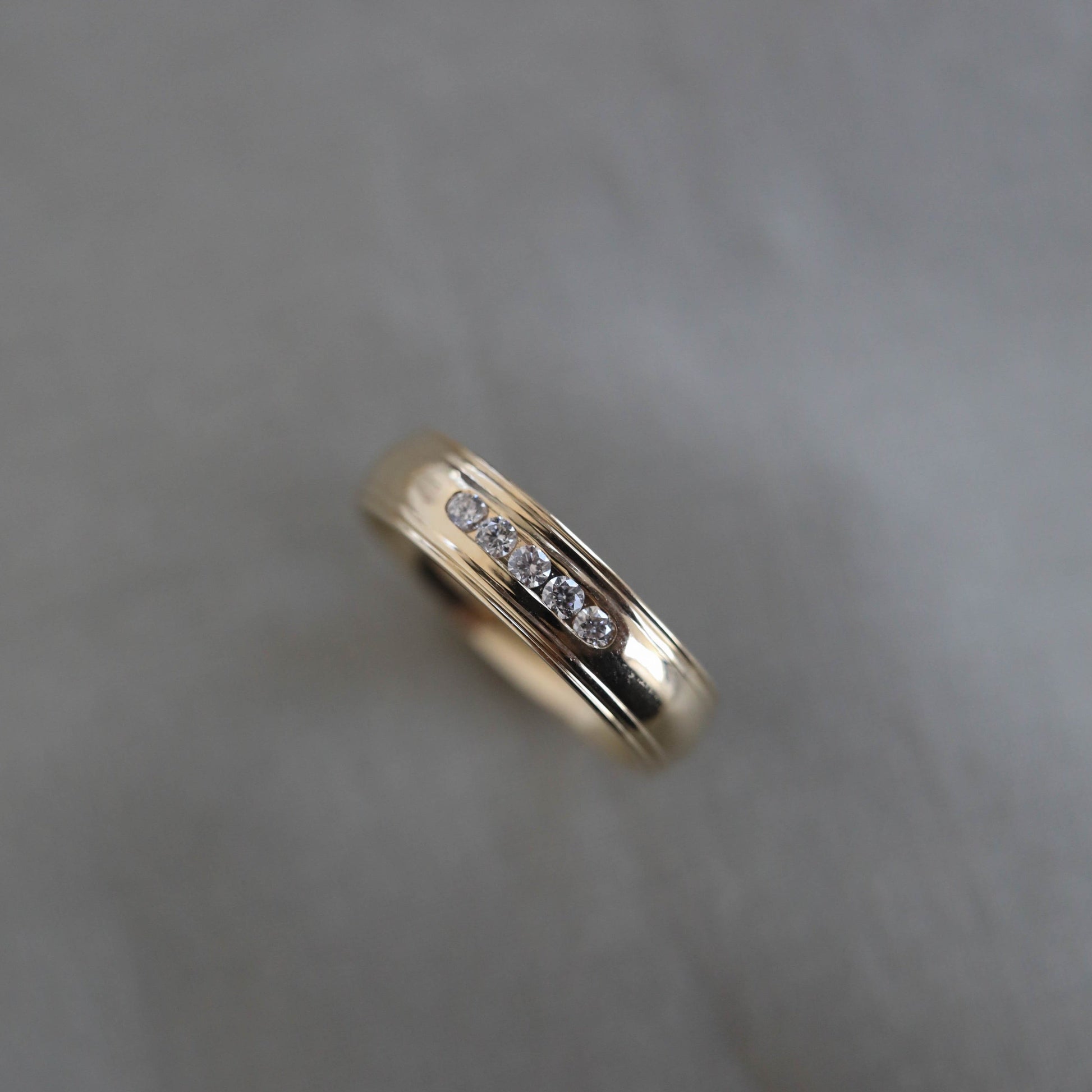 Stone Setting High Polish Finish Men's Band - farrellouise