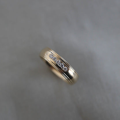 Stone Setting High Polish Finish Men's Band - farrellouise