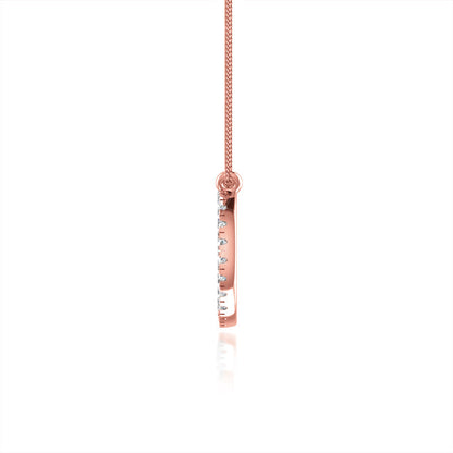 0.23 TCW Round Moissanite Diamond Circle Pendant Necklace - farrellouise