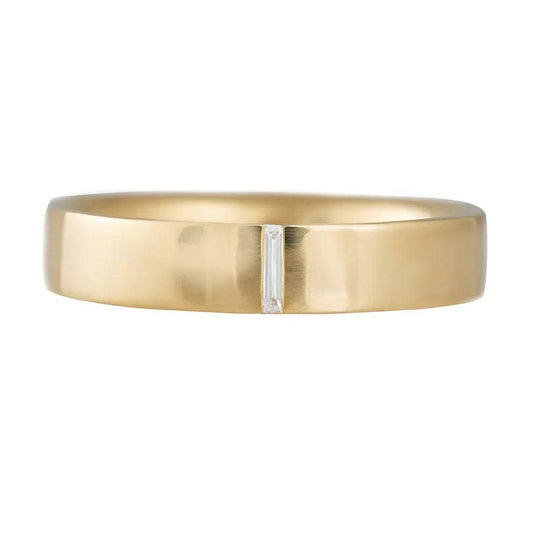 Classic Needle Baguette Wedding Band For Men - farrellouise
