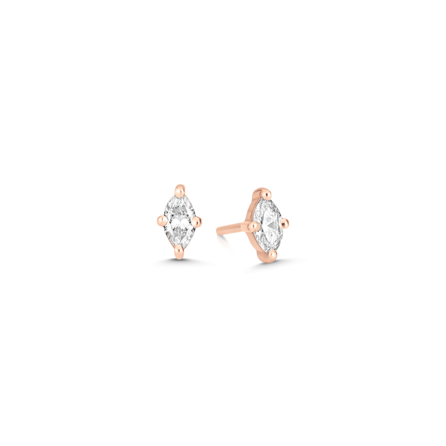 0.24 TCW Marquise Moissanite Diamond Soliatire Stud Earrings - farrellouise