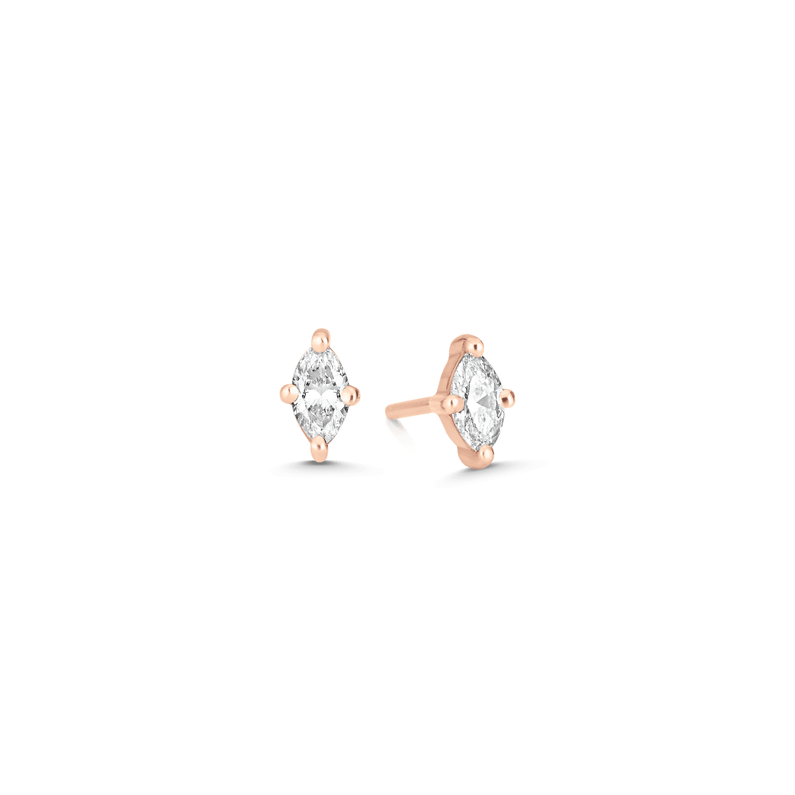 0.24 TCW Marquise Moissanite Diamond Soliatire Stud Earrings - farrellouise