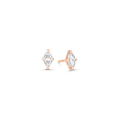 0.24 TCW Marquise Moissanite Diamond Soliatire Stud Earrings - farrellouise