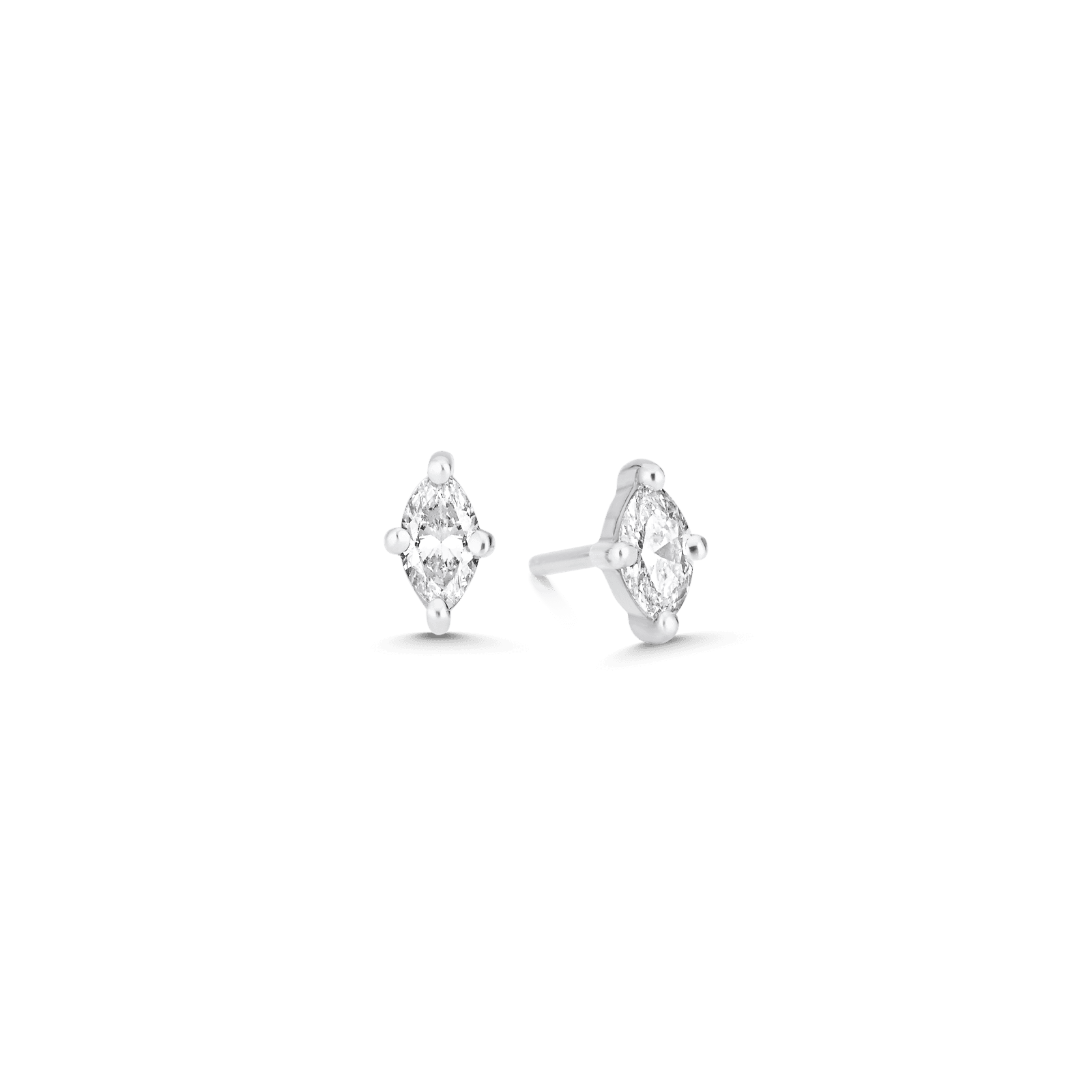 0.24 TCW Marquise Moissanite Diamond Soliatire Stud Earrings - farrellouise