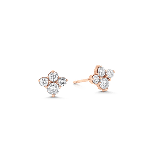 1.03 TCW Round Moissanite Diamond Cluster Stud Earrings - farrellouise