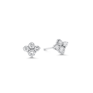 1.03 TCW Round Moissanite Diamond Cluster Stud Earrings - farrellouise