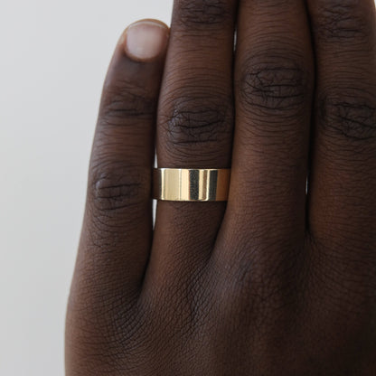 Satin-Finish Classic Yellow Gold Men's Band - farrellouise
