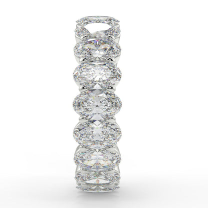 4.60 TCW Oval Moissanite Full Eternity Wedding Band - farrellouise
