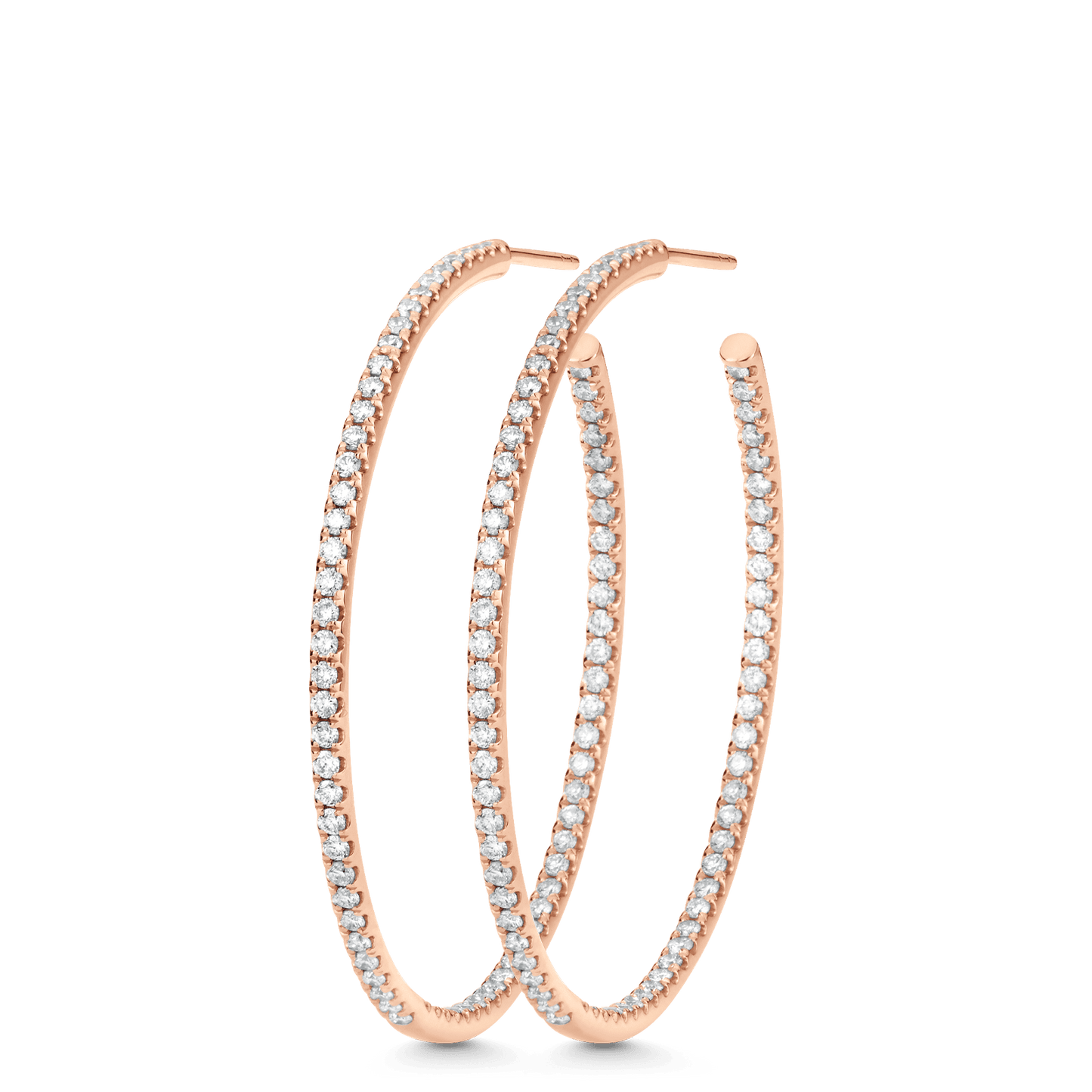 1.37 TCW Round Moissanite Diamond Hoop Earrings - farrellouise