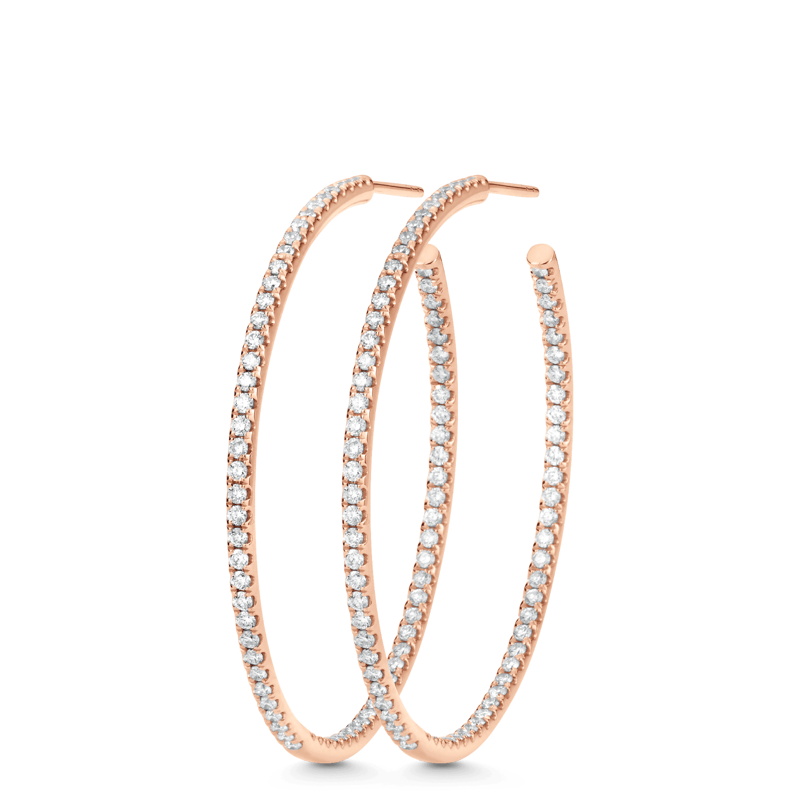 1.37 TCW Round Moissanite Diamond Hoop Earrings - farrellouise