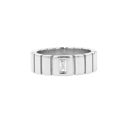 Polished Finish Stone Setting Men's Classic Wedding Band - farrellouise