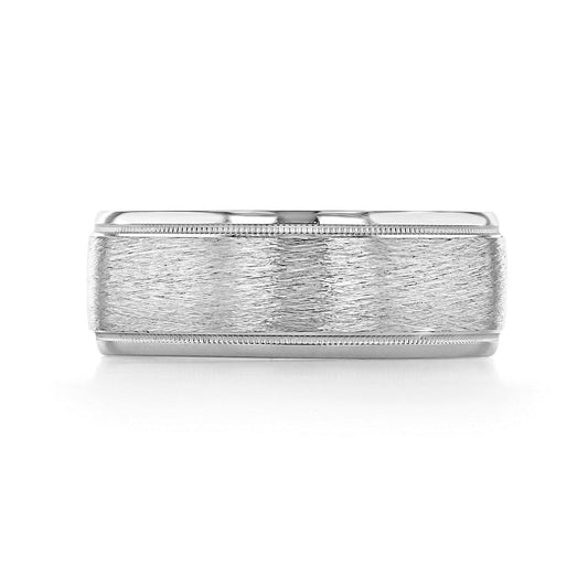 Milgrain Classic Wedding Band For Men - farrellouise