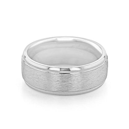 Milgrain Classic Wedding Band For Men - farrellouise