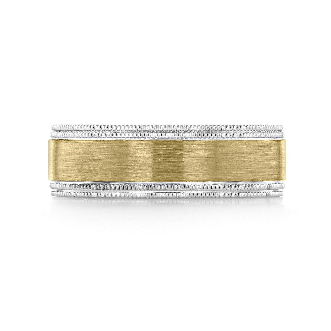 Classic Men's Wedding Band With Brushed Finish Metal - farrellouise