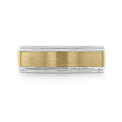 Classic Men's Wedding Band With Brushed Finish Metal - farrellouise