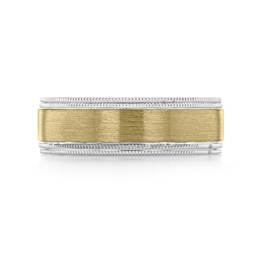 Classic Men's Wedding Band With Brushed Finish Metal - farrellouise