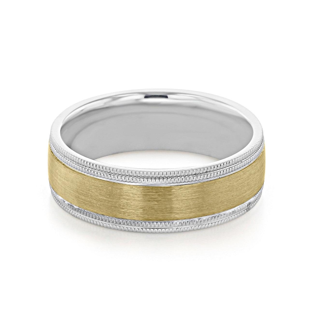 Classic Men's Wedding Band With Brushed Finish Metal - farrellouise
