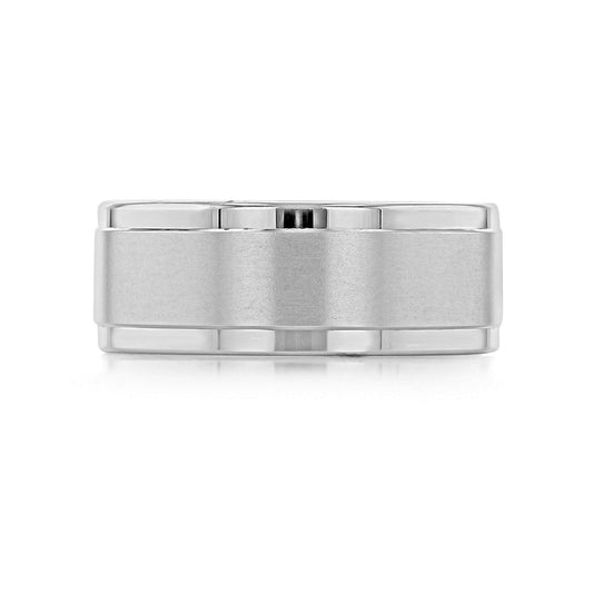 Brushed Finish Classic Wedding Band for Men - farrellouise