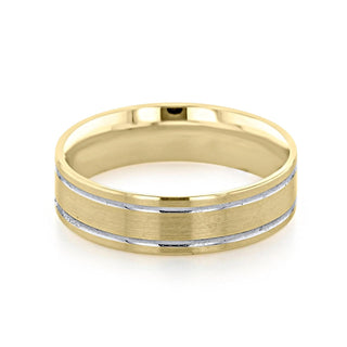 Classic Men's Wedding Band With Brushed Finish Metal - farrellouise