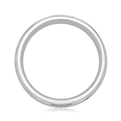Brushed Finish Men's Round Stones Wedding Band - farrellouise