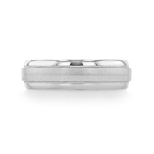 Sandpaper Finish Classic Men's Wedding Band - farrellouise