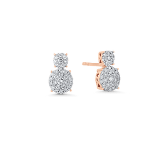 0.35 TCW Round Moissanite Diamond Double Stud Earrings - farrellouise